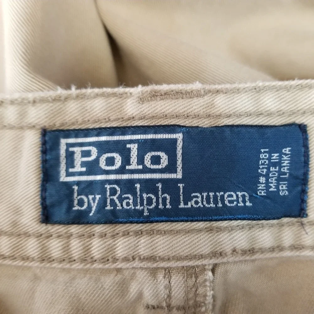 Vintage Polo Ralph Lauren Cargo Shorts Mens 35 Y2K Chino Utility Skater Workwear